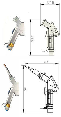 अच्छी कीमत 1000W 2000W औद्योगिक लेजर सफाई सिर पोर्टेबल बहुक्रियाशील ऑनलाइन