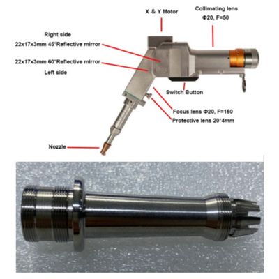 अच्छी कीमत बहु-ज्यामितीय बीम के आकार के साथ हाथ से संचालित डबल मोटर लेजर वेल्डिंग हेड ऑनलाइन